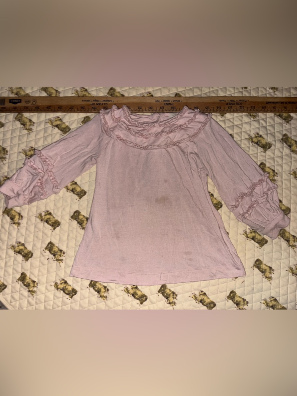 The Woods Kate Quinn Girls Pale Pink Ruffle Long Sleeve Top 🌵2T